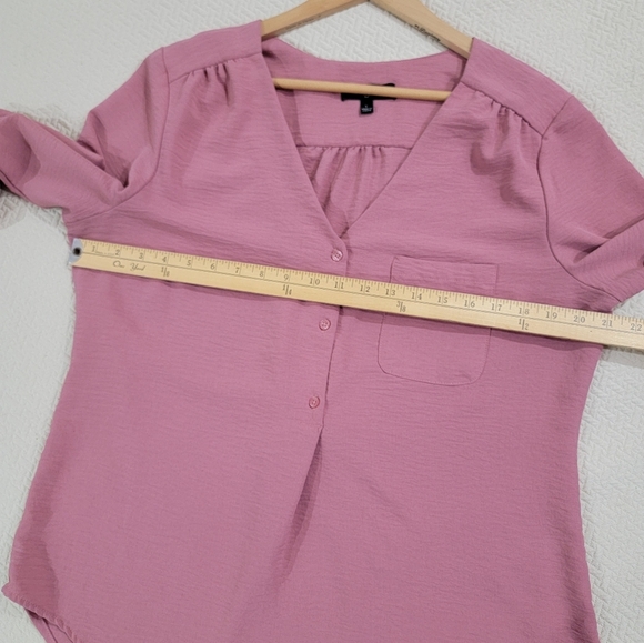 Fred David Mauve Blouse Size Large Tunic Top - Picture 8 of 14